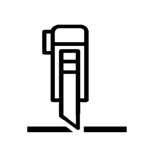 Icona taglio e incisione