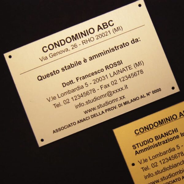 Amministratori - Targhe fuoriporta